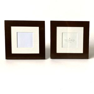 POTTERY BARN BRONZE METAL PHOTO FRAME SET - 3 x 3"
